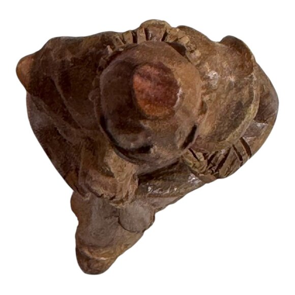 Hand-Carved Wooden Saint Figurine Religious Decor Detailed Craftsmanship Vintage - Picture 7 of 8